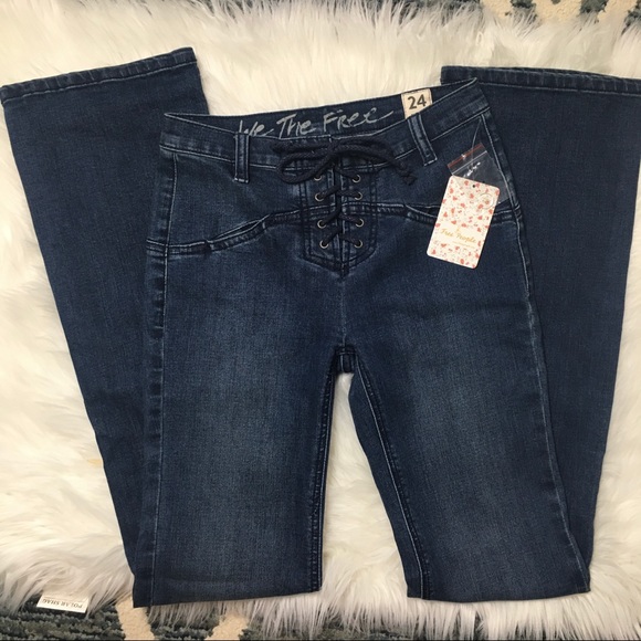 Free People Eva Lace Up Bootcut Jean - Picture 4 of 9